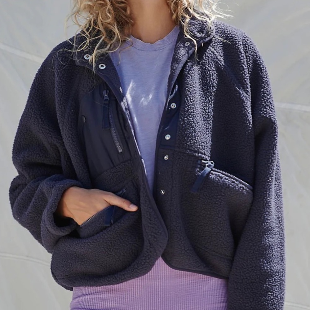 Free People Movement Hit The Slopes Jacket - Navy, Size XS